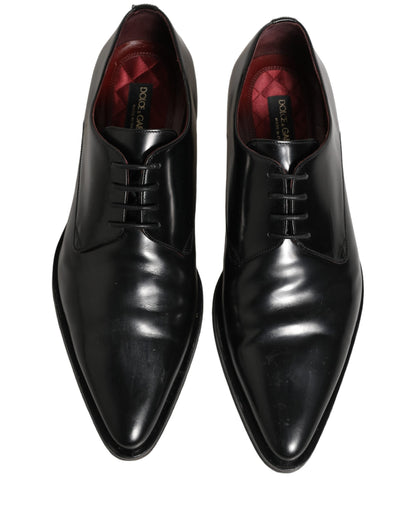 Black Leather Men Derby Dress Formal Shoes