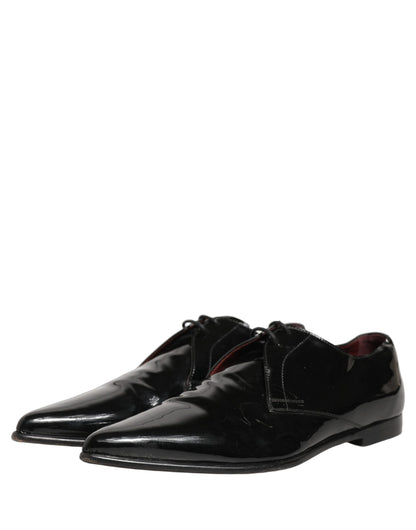 Black Leather Men Derby Dress Formal Shoes