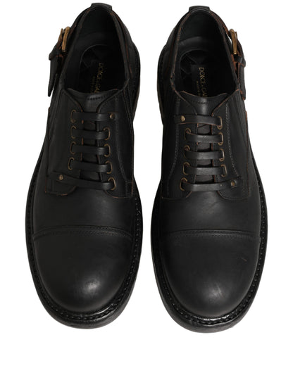 Dress Black Leather Lace Up Derby Men Shoes