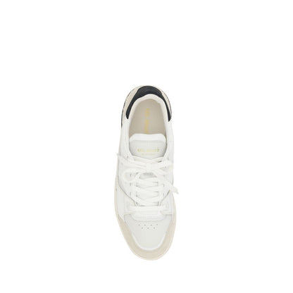 White Calf Leather Bos Taurus Low Top Sneakers