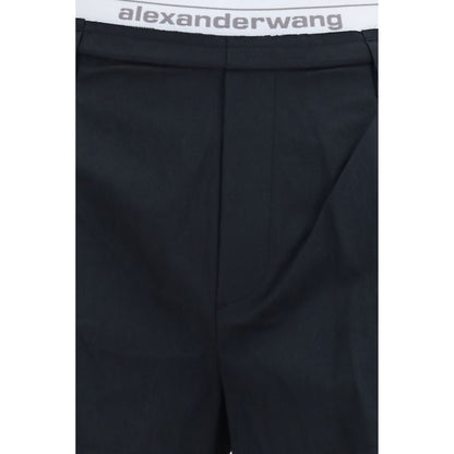 Black Cotton Bermuda Shorts