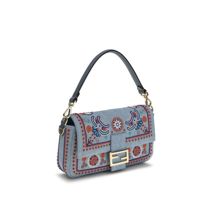 Blue Cotton Shoulder Bag