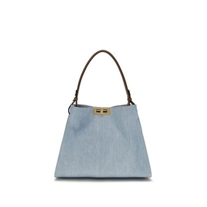 Blue Cotton Handbag