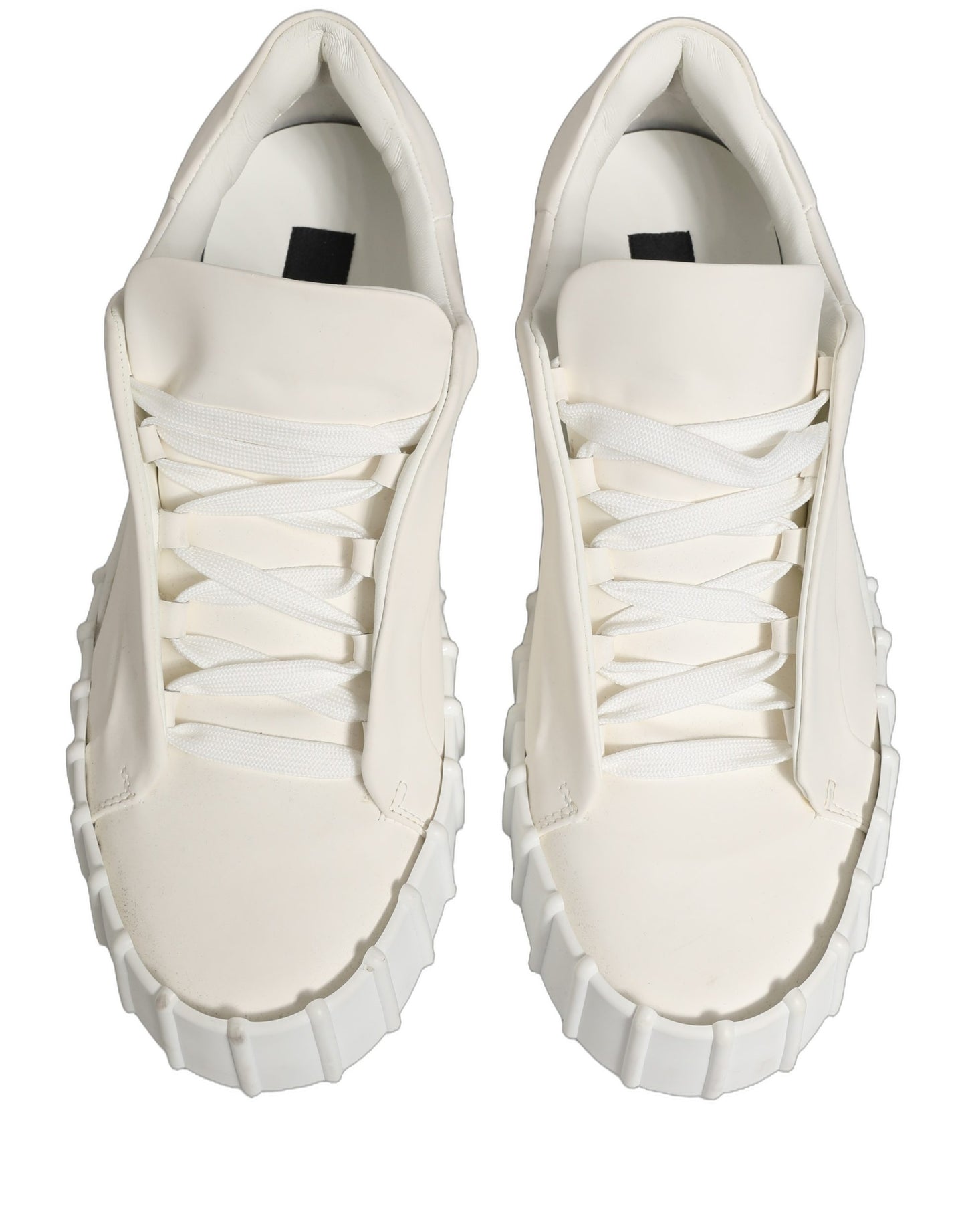 White Leather Low Top Lace Up Sneakers Shoes