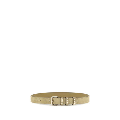 Beige Suede Leather Regular Belt