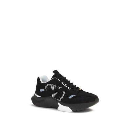 Black Fabric Athletic Sneakers