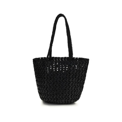 Black Viscose Shoulder Bag