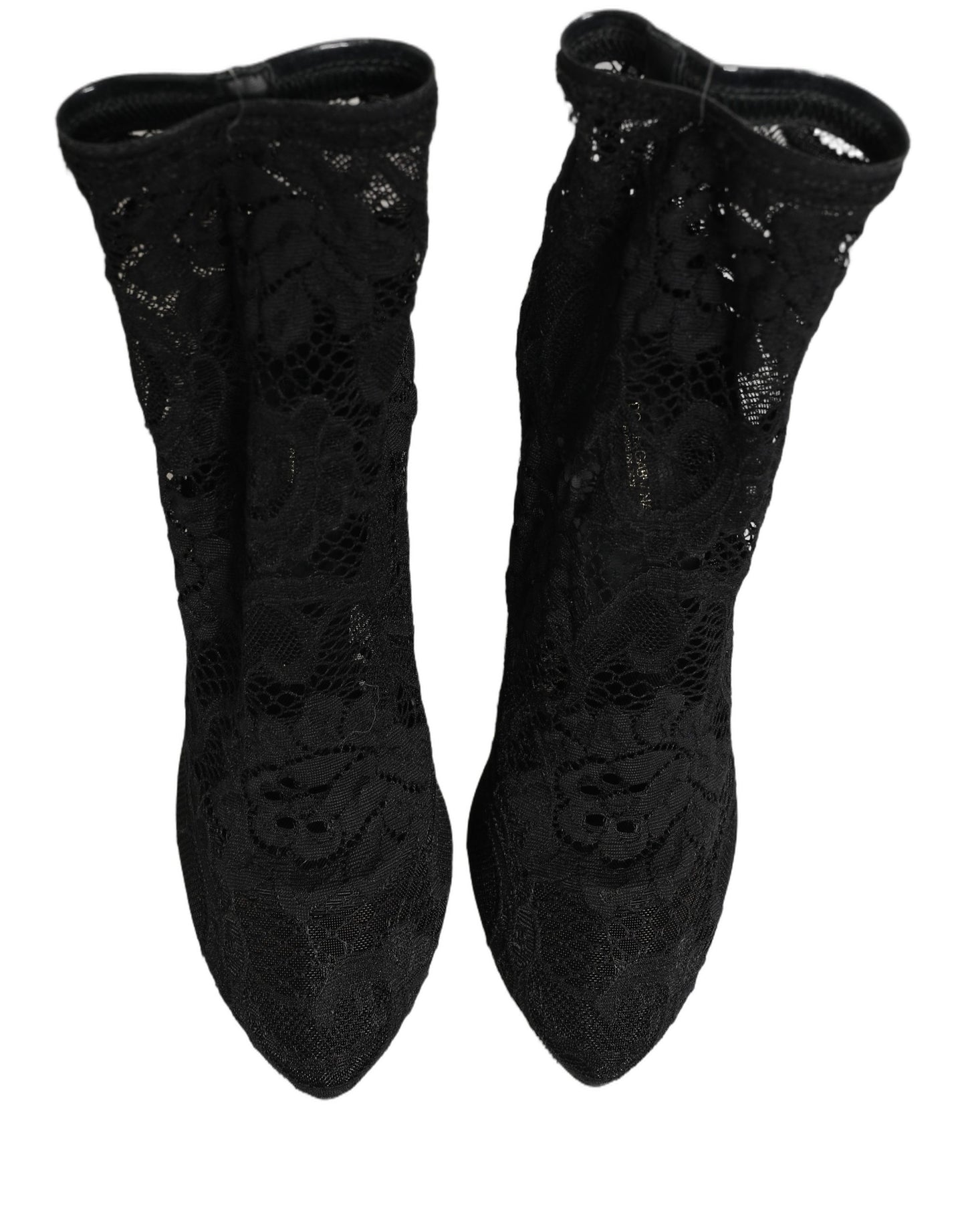 Black Socks Taormina Lace Pumps Boots Shoes