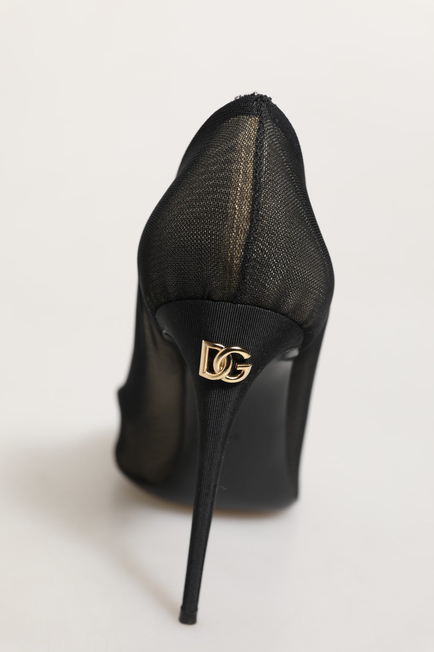 Black Mesh Stiletto High Heels Pumps Shoes