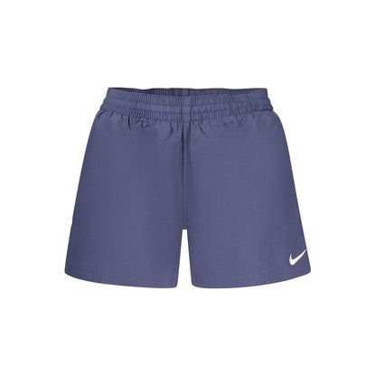 Blue Polyester Men Swim Short