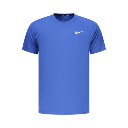 Blue Polyester Men's T-Shirt