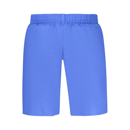Blue Polyester Men Swimwear