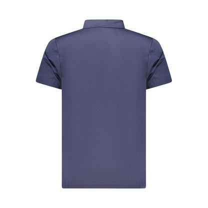 Blue Polyester Men's Polo Shirt