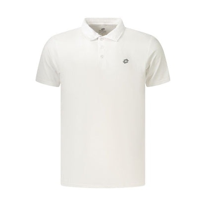 White Polyester Men's Polo Shirt