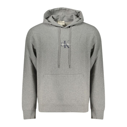 Gray Cotton Men's Hoodie