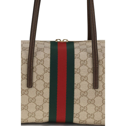 Beige Cotton Shoulder Bag
