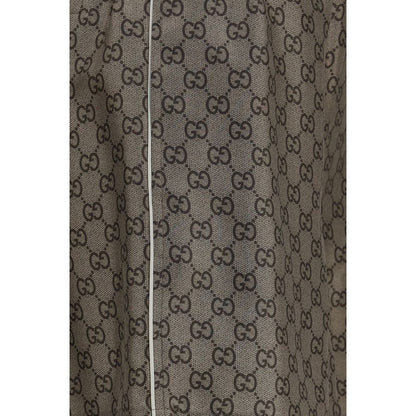 Beige Silk Bermuda Shorts