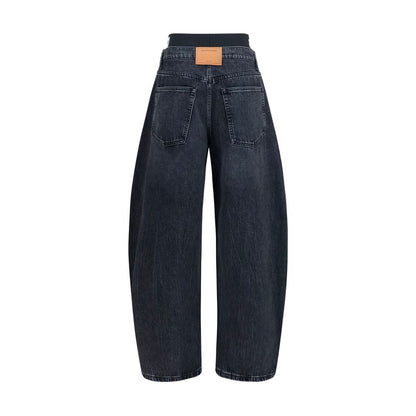 Gray Cotton Relaxed Fit Jeans