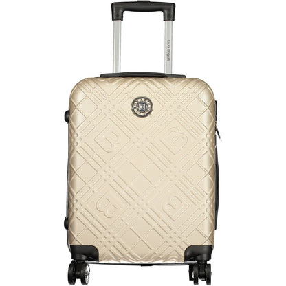Gold Polyurethane Women's Travel Bag