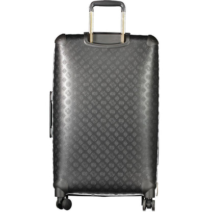 Black Polyurethane Women's Travel Bag