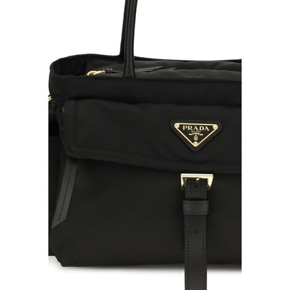 Black Polyamide Shoulder Bag