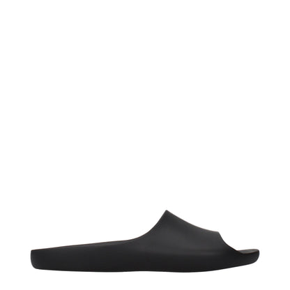 Black Cotton Slippers