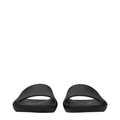 Black Cotton Slippers