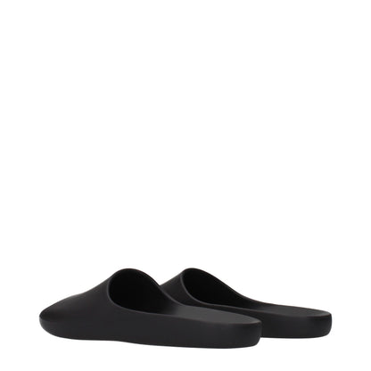 Black Cotton Slippers