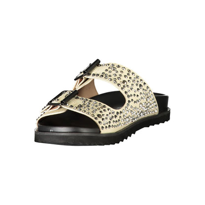 Beige Polyurethane Women's Slipper