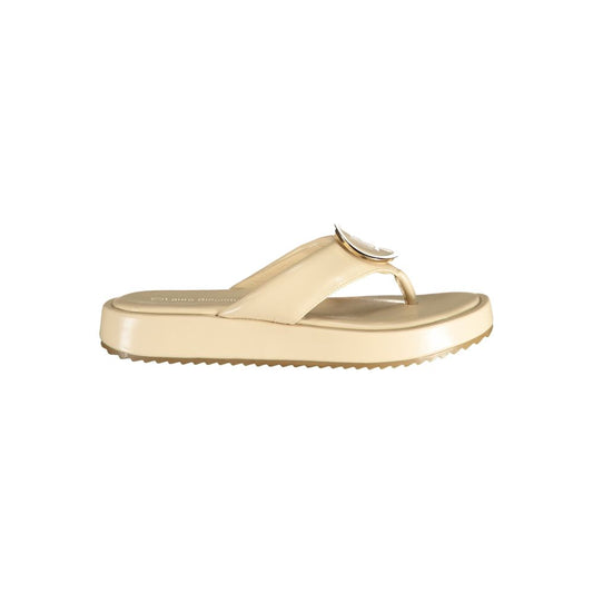 Beige Polyurethane Women's Sandal