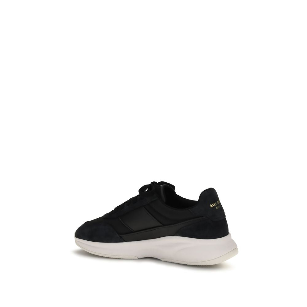 Black Polyester Athletic Sneakers