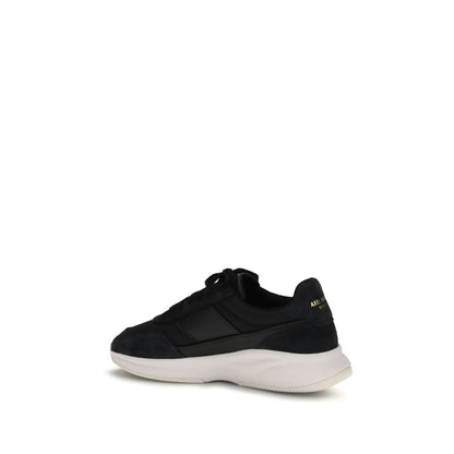 Black Polyester Athletic Sneakers