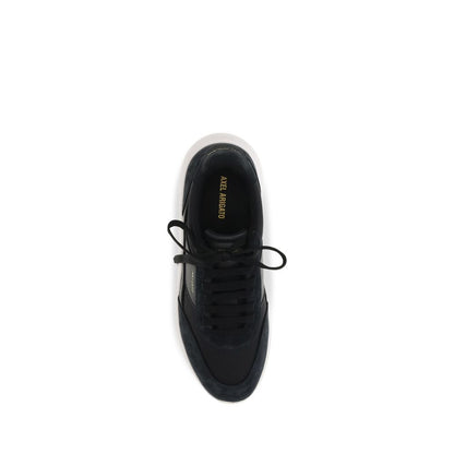 Black Polyester Athletic Sneakers
