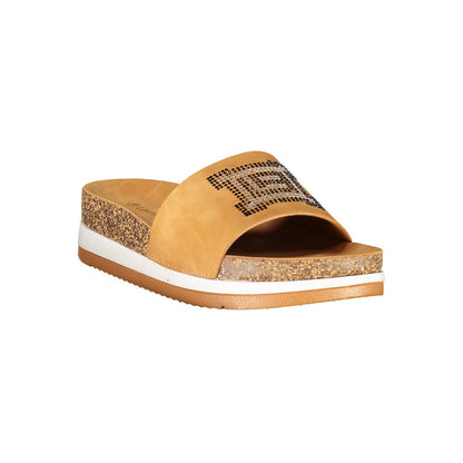 Brown Polyurethane Women's Slipper