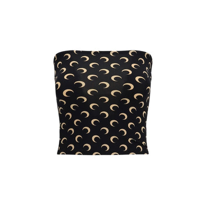 Black Polyamide Sleeveles T-Shirt