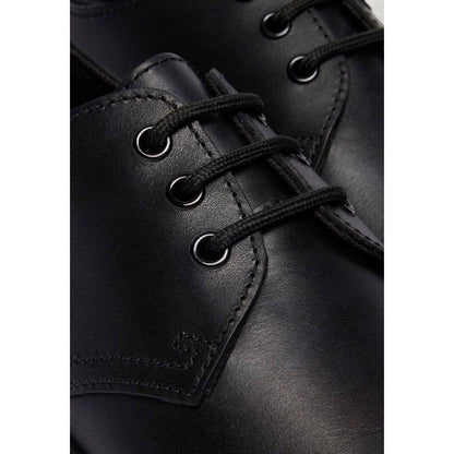 Black Leather Oxfords And Derbies