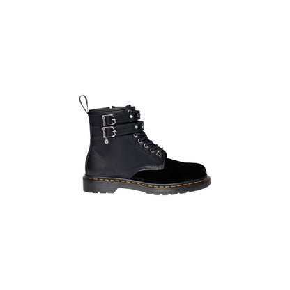 Black Leather Lace-Up Boots