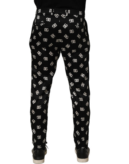 Black Silk Skinny Leg Dress Men Trouser Pants
