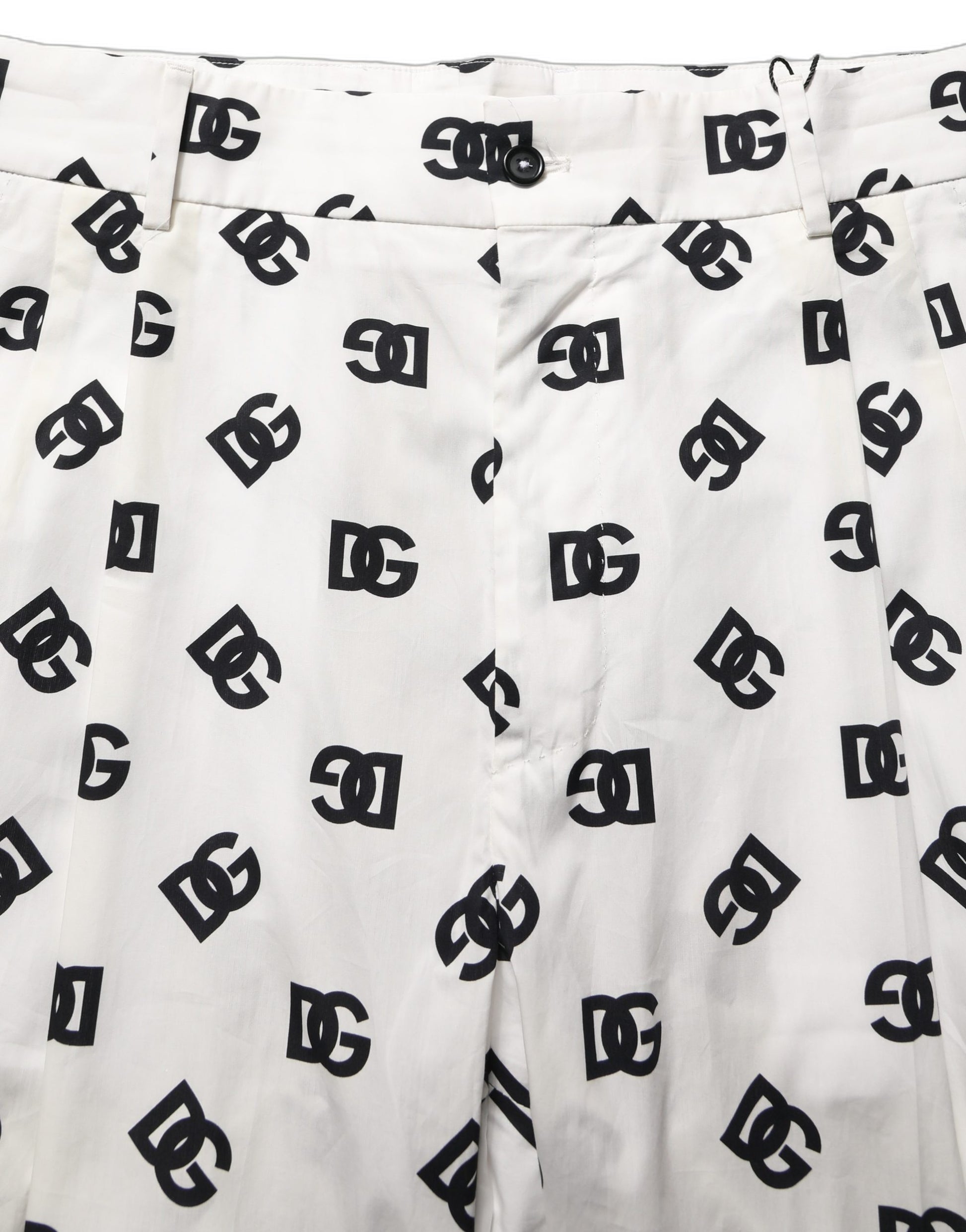 White Logo Skinny Leg Dress Men Trouser Pants