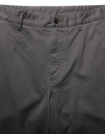 Dark Gray Cotton Straight Chino Trouser Pants