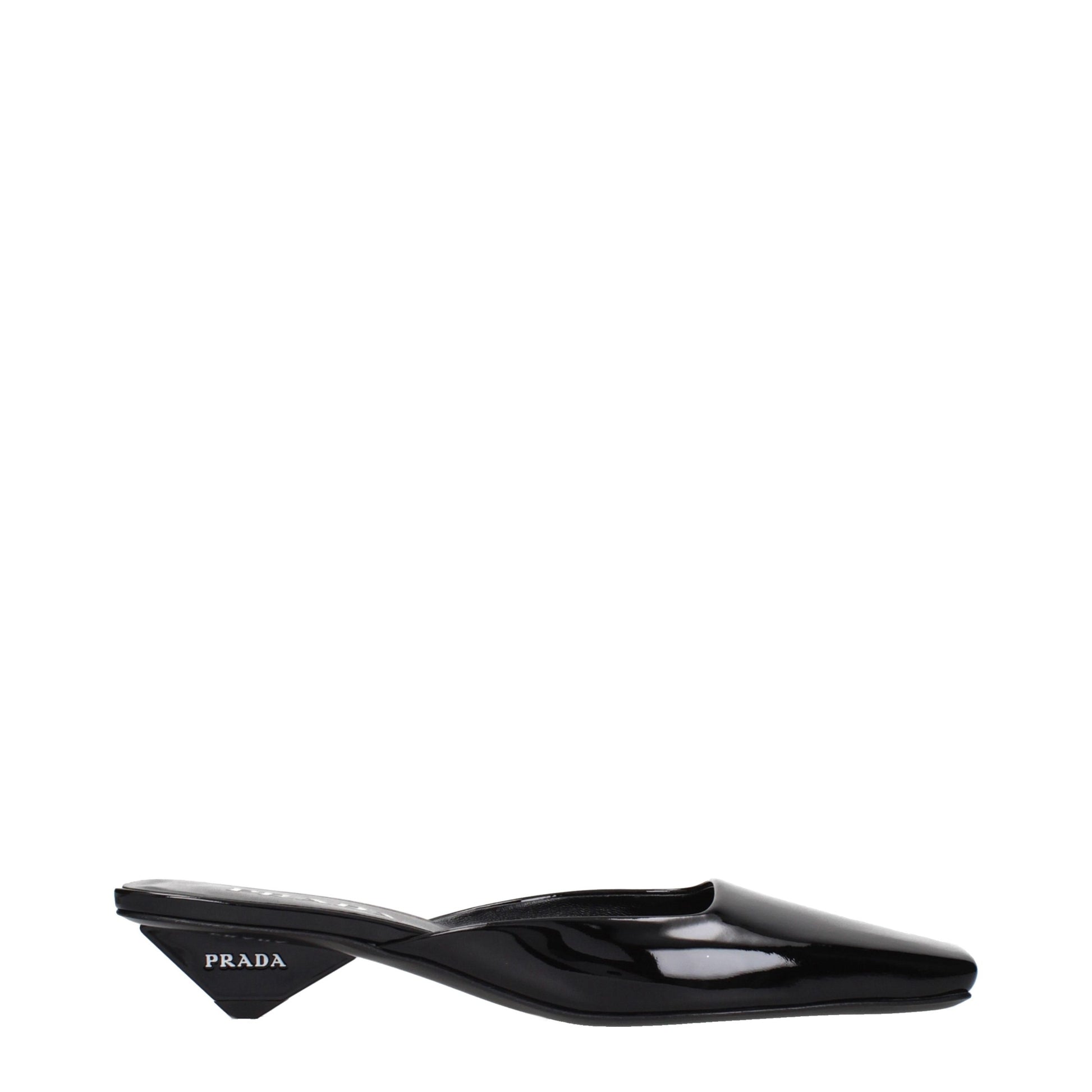 Black Leather Flat Sandals