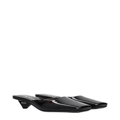 Black Leather Flat Sandals