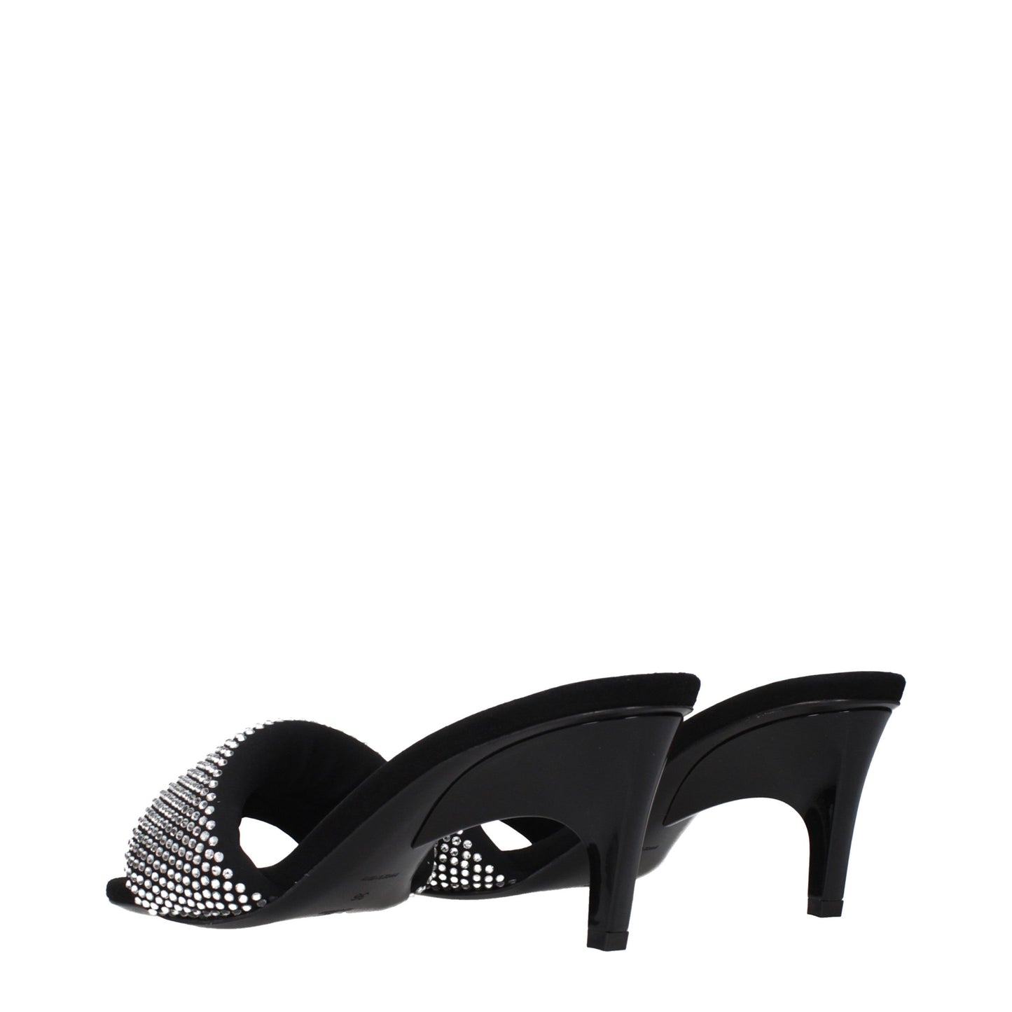 Black Fabric Platform Sandals