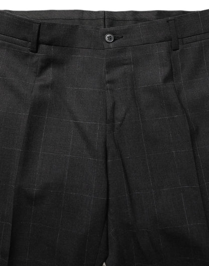 Black Wool Slim Fit Formal 2 Piece Men Suit