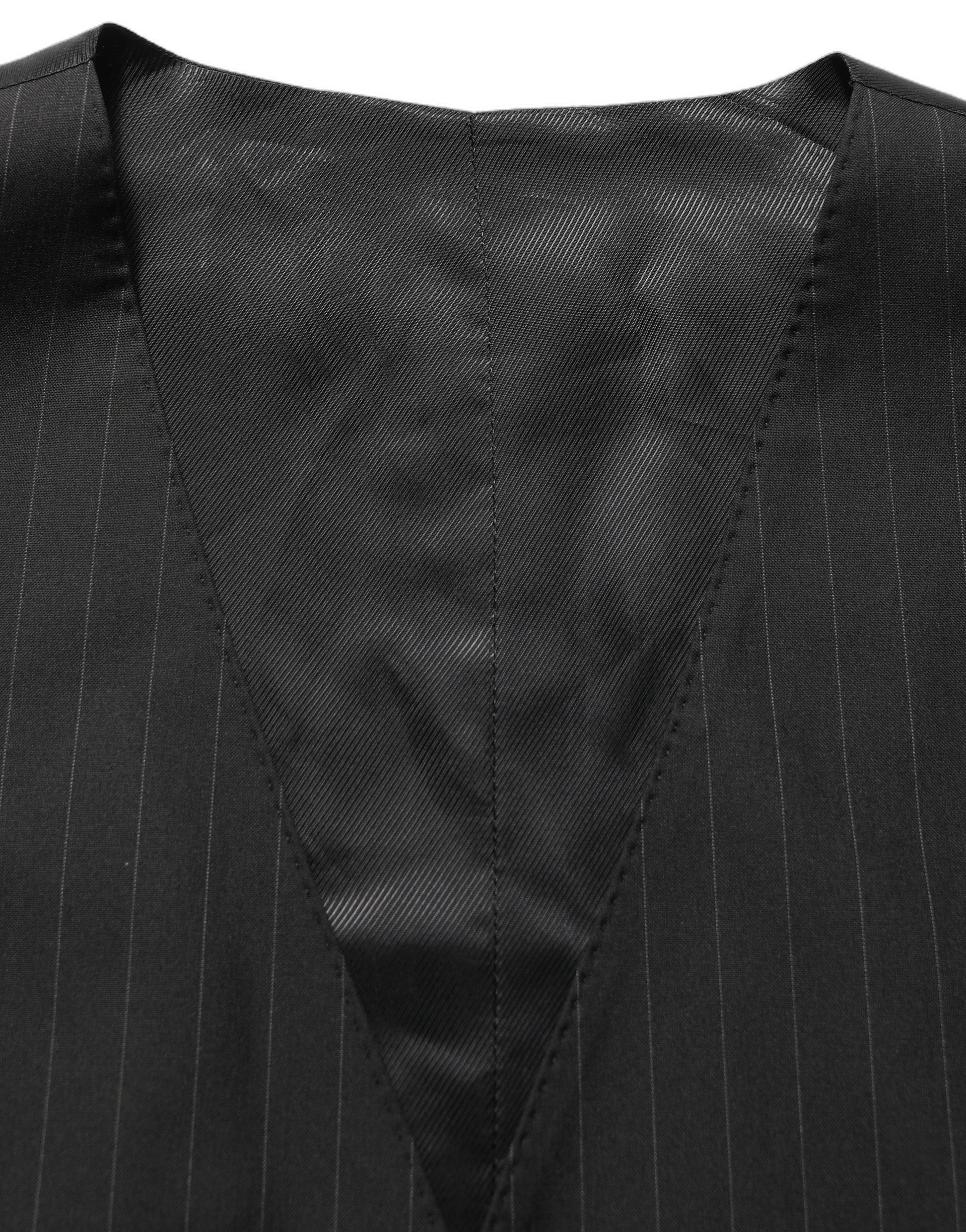 Black Stripes Slim Fit Formal 3 Piece Suit