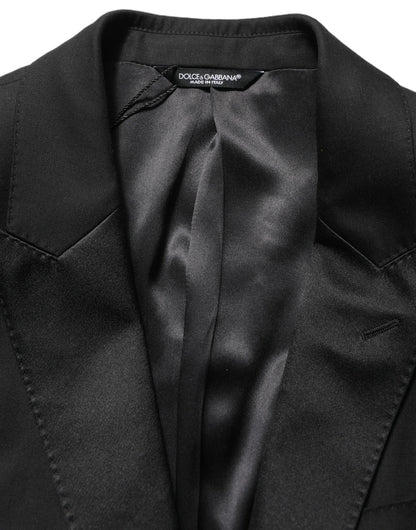 Black Wool Slim Fit Formal 2 Piece Men Suit