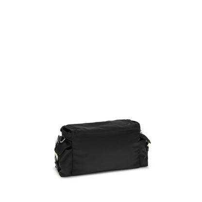 Black Recycled Polyamide Shoulder Bag