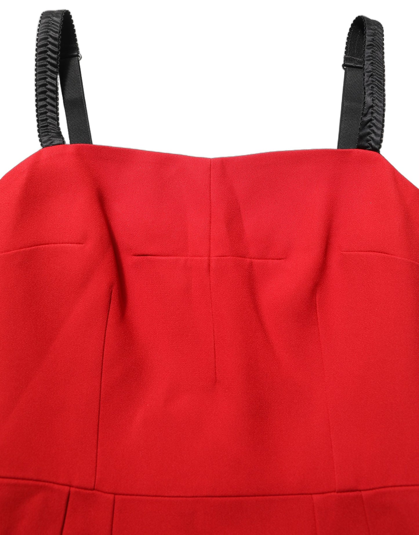 Red Stretch Bodycon Sheath Knee Length Dress