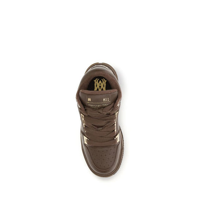 Brown Calf Leather Bos Taurus Chunky Sneakers