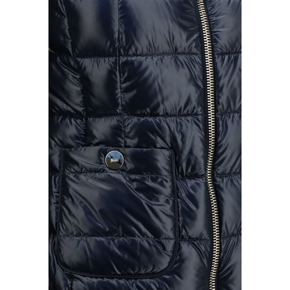Blue Polyamide Full-Length Jacket